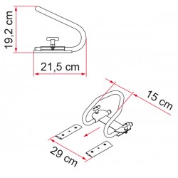 BLOCCA RUOTA POSTERIORE MOTO WHEEL CHOCK REAR - FIAMMA