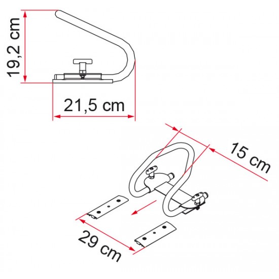 Blocca Ruota Posteriore mod. Moto Wheel Chock Rear - Fiamma