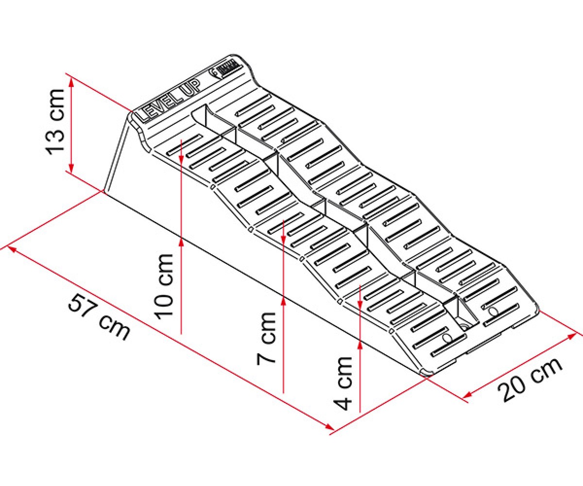 Cunei di livellamento e stazionamento cuneo Set di 2 - fino a 3500 kg