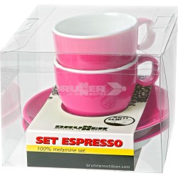 SET TAZZINE PER ESPRESSO ROSA - BRUNNER 