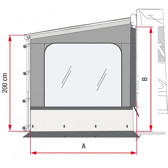 PARETE LATERALE SIDE W PRO CARAVANSTORE XL - FIAMMA