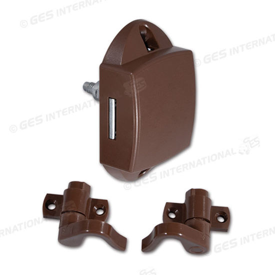 PUSH LOCK UNILATERALE MARRONE CON GANCI