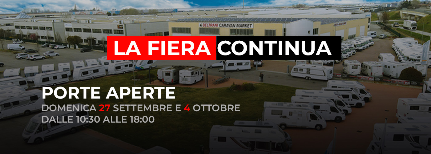 Il Salone del Camper continua da Beltrani Camper & Caravan: Porte Aperte 26-27 settembre e 3-4 ottobre