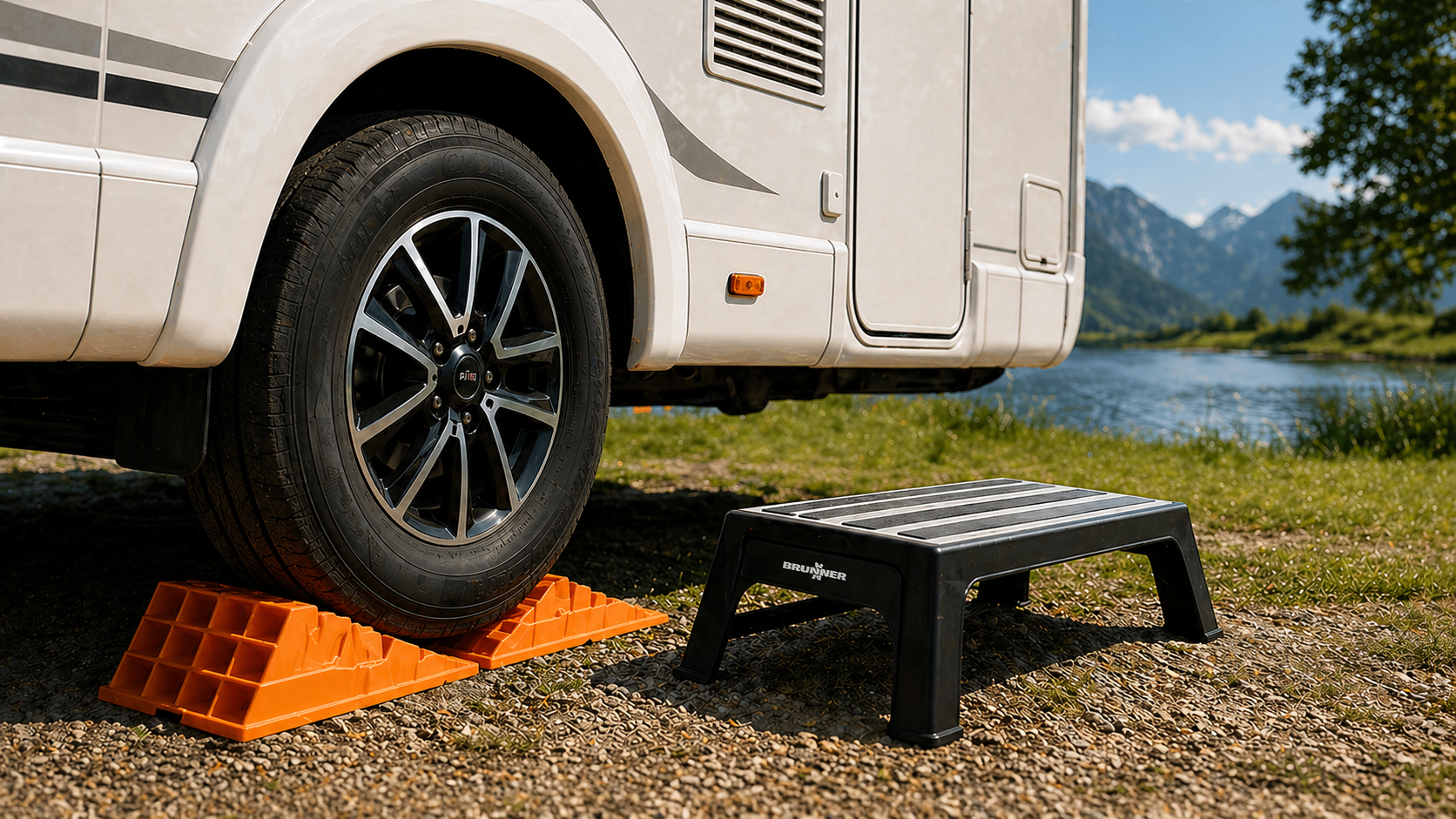 Cunei livellatori e gradini di accesso per camper