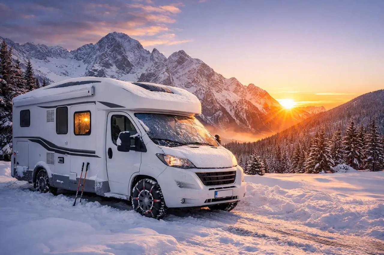 Camper pronto per l'inverno